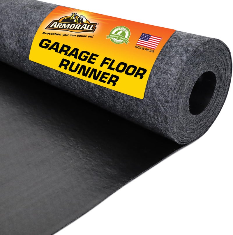 Armor All Garage Floor Runner Mat, (108" x 30'), Protects Surfaces, Transforms Garage, Absorbent, Waterproof, Durable, Trimmable (USA Made) (Charcoal) - Image 1